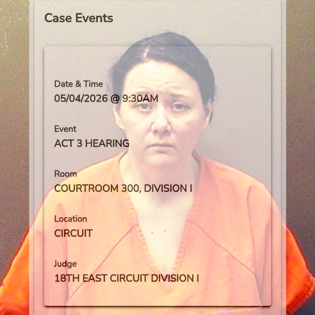 prettyantipod's tweet photo. 🚨New Leticia Collins Mugshot &amp; Trial Date set for May 4th, 2026 at 9:30am:🚨 https://t.co/ich9bWmKM1