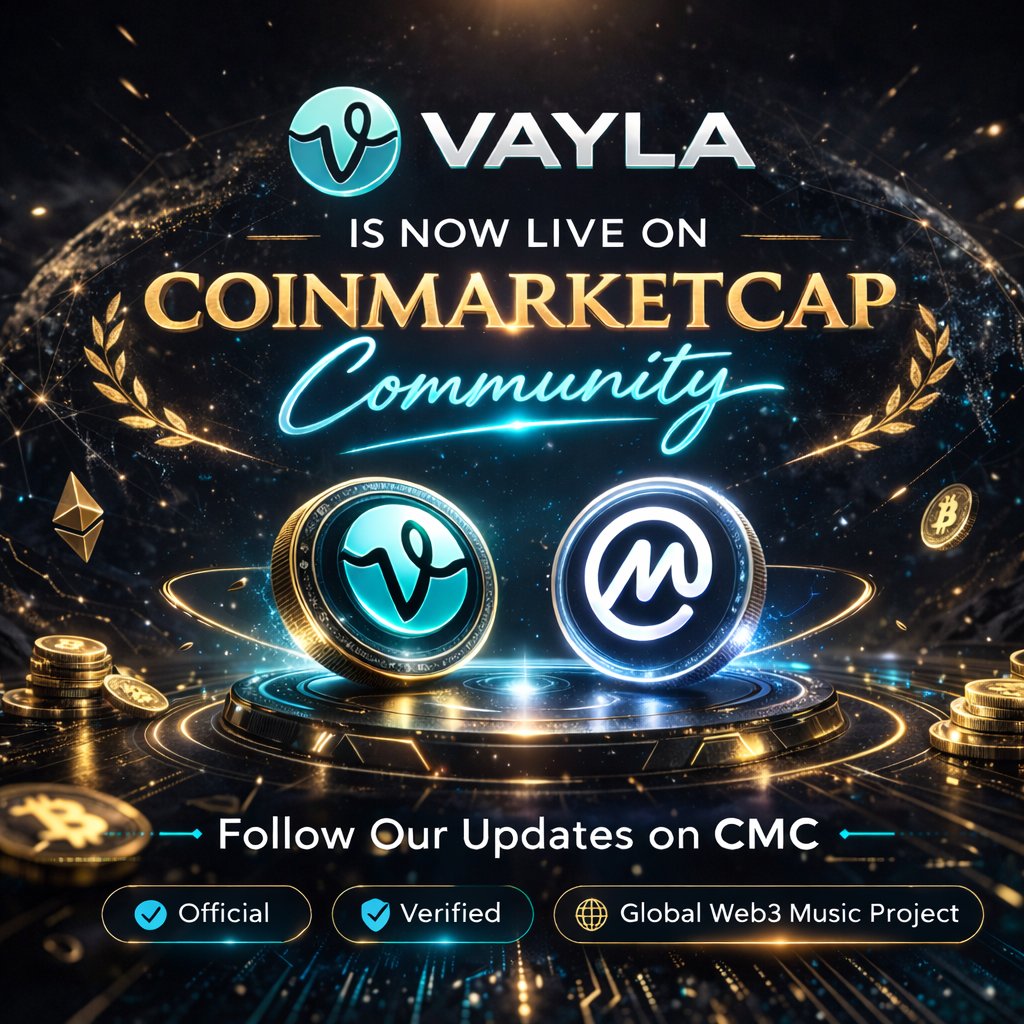 VAYLA has officially joined the CoinMarketCap Community.
Follow our updates directly on CMC as we continue building the VAYLA ecosystem.

#VAYLA #CMC