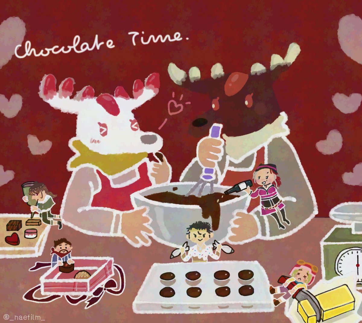 _naefilm_'s tweet photo. 𝘤𝘩𝘰𝘤𝘰𝘭𝘢𝘵𝘦 𝘵𝘪𝘮𝘦 🍫💝
#第五人格イラスト https://t.co/852Tlt68dz