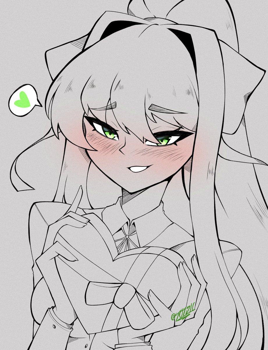 Monika Doodle for this Valentine's Day 💚
| #DDLC #ddlcmonika |