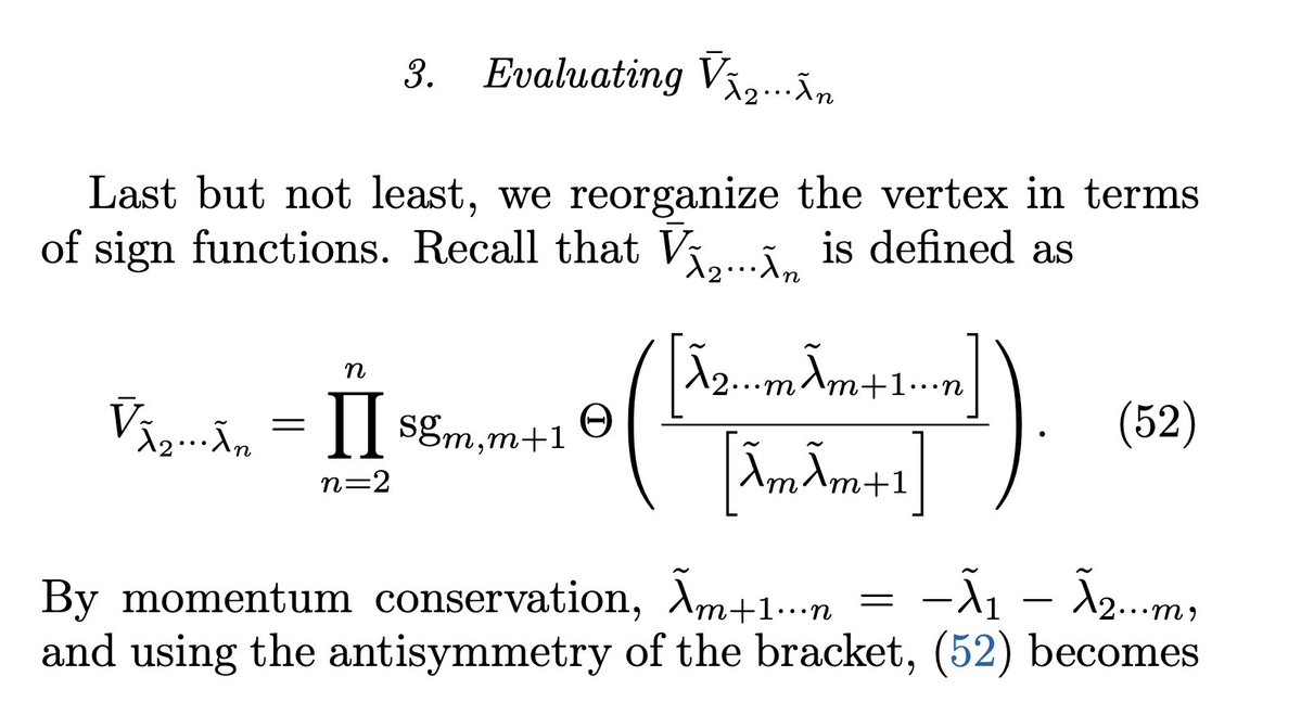 (52) has a product from n=2 to n whose body runs over m; the one line of LaTeX presumably left to the human physicists.
