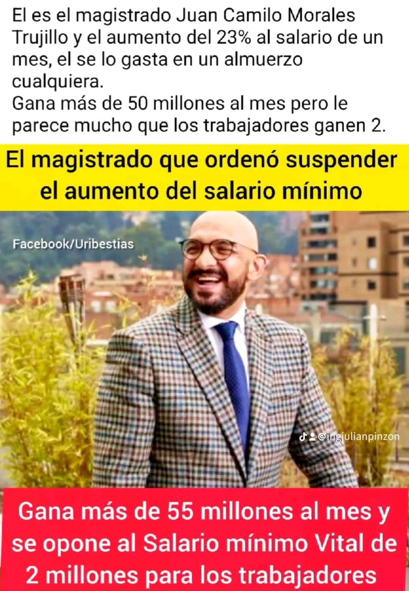 Este hampon que se gana más de 50 millones está impidiendo que los trabajadores tengan un salario mínimo Vital. 
¿Que ganamos para tener al narcoparacouribismo en las cortes y en el consejo de estado?  #NoMasNarcoParacoUribismo