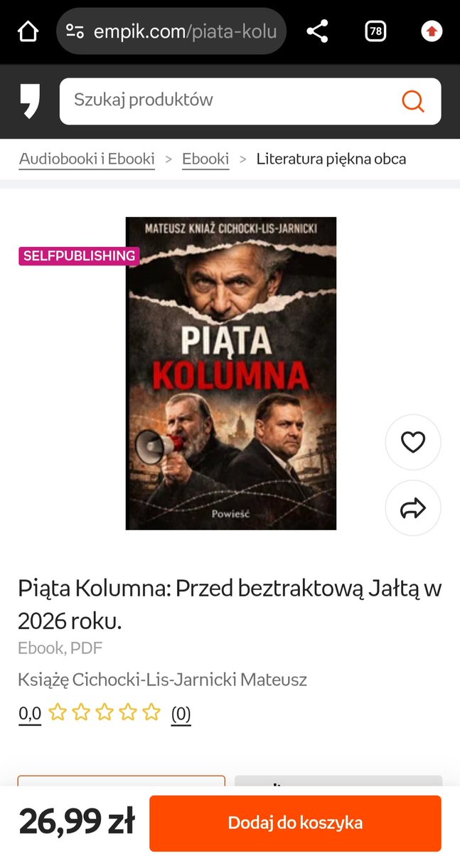 #PiątaKolumna: Przed beztraktową #Jałtą w 2026 roku. #Książę #CichockiLisJarnicki Mateusz, w empik.com: 26,99 zł. #Przeczytaj #recenzję #Ebook empik.com/piata-kolumna-… <a href="/PBPaszportu/">Mateusz Grzeszczuk - Podróż bez Paszportu</a> <a href="/nsz_1942/">Narodowe Siły Zbrojne</a> <a href="/GrzegorzBraun_/">Grzegorz Braun</a> <a href="/prezydentpl/">Kancelaria Prezydenta RP</a> <a href="/K_Stanowski/">Krzysztof Stanowski</a> <a href="/TheCejrowski/">The Wojciech Cejrowski DLA ZUCHWAŁYCH</a> <a href="/LeskiewiczRafa/">Rafał Leśkiewicz</a>