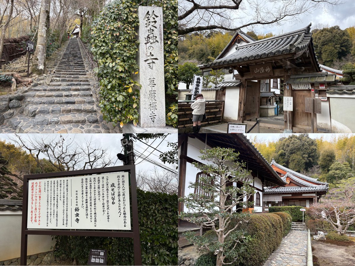 💐京都💐鈴虫寺(華厳寺)①

住所　京都市西京区松室地家町31
山号　妙徳山
宗派　臨済宗
ご本尊　大日如来
創建年　1723年
別称　鈴虫寺

わらじを履き願い事を一つだけ叶えるという「幸福地蔵」、僧侶による参拝者への茶菓のもてなしと鈴虫説法で有名な寺院

6年か7年ぶり位に久々に参拝してきました