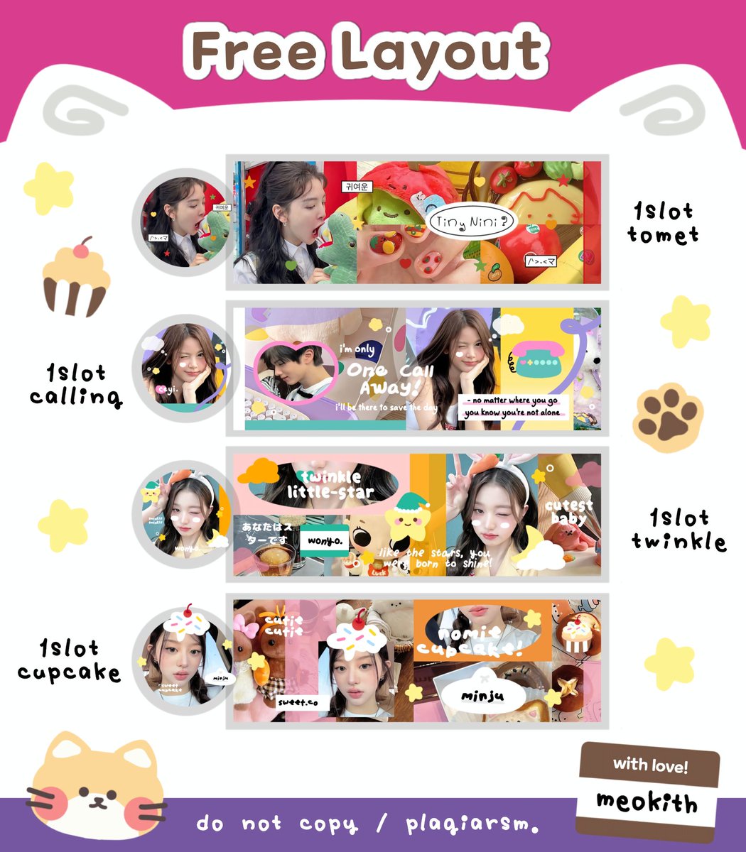 meokith's tweet image. repost will be appreciated! 🍮

hayie cuties ✊🏻 hari ini ada 4 free layout by request &amp;gt;___&amp;lt; dalam rangka mengapresiasi kak jazzy @abiyandhara karena sudah melakukan yang terbaik! 🪽💗 (checkie alt.) 
 
 📝 by reply
 ⏰ now - feb 15, 20.00 wib 

#zonauang #zonaba