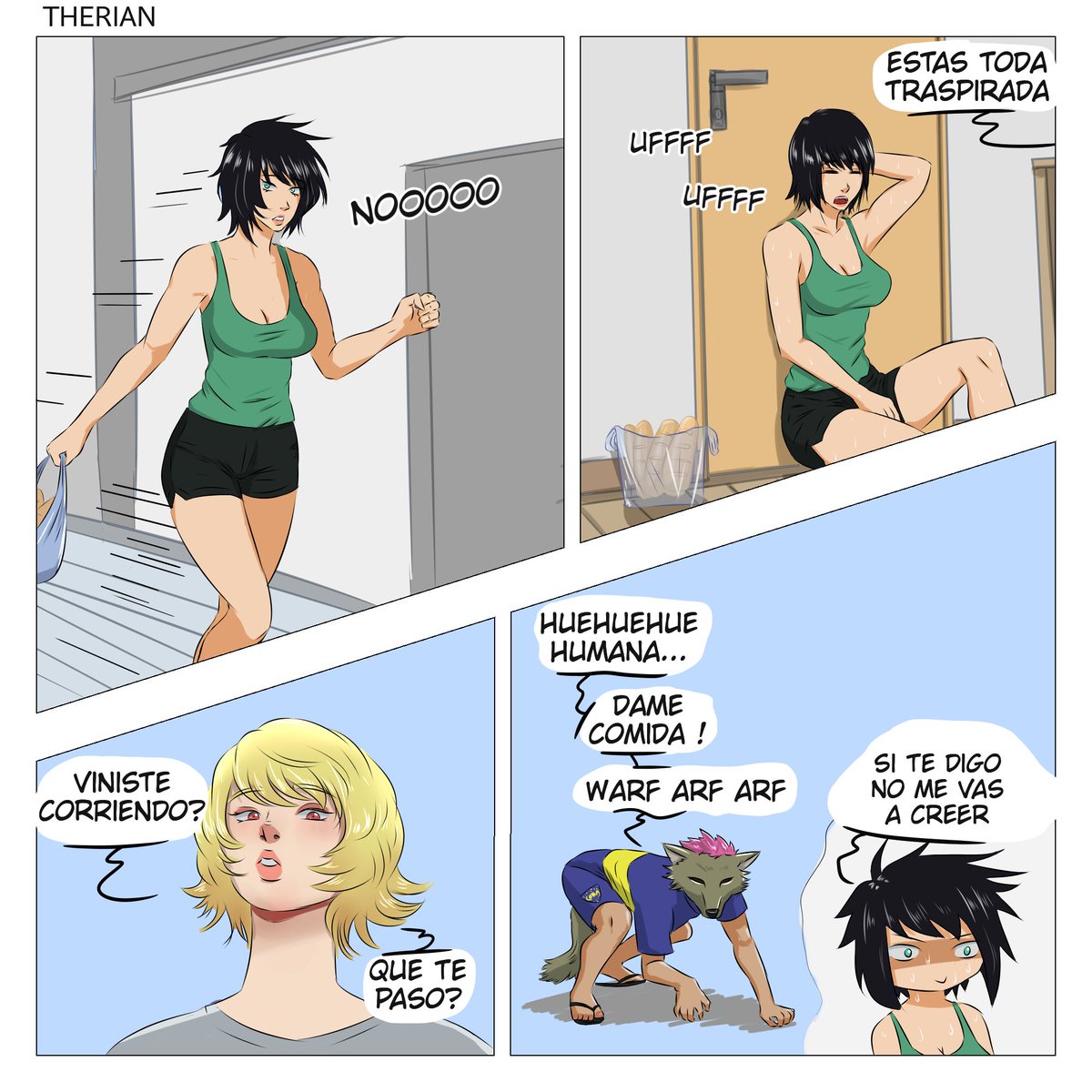 LKFanComics's tweet photo. Casi fue mordida por un bos therian https://t.co/K4hJ0abQrJ