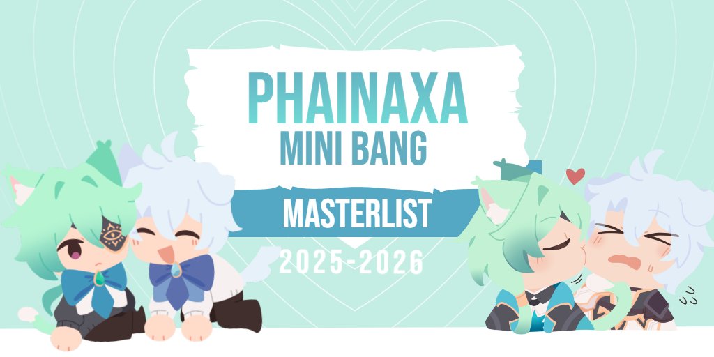 phainaxabang's tweet photo. The day has come! Happy Valentine's Day to our Phainaxalings! 💙💚

We are pleased to present the results of our #Phainaxa Mini Bang Event and share the love for our favorite ☀️🌿!!

In this🧵we will link the full masterlist for our works + qrts of creators! #phainaxaminibang https://t.co/4xAOWCRcnM