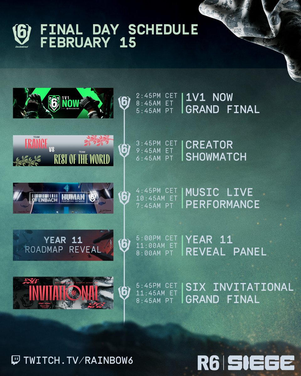 We've got a packed day of Siege tomorrow 🟢1V1 NOW Grand Final ⭐France ...