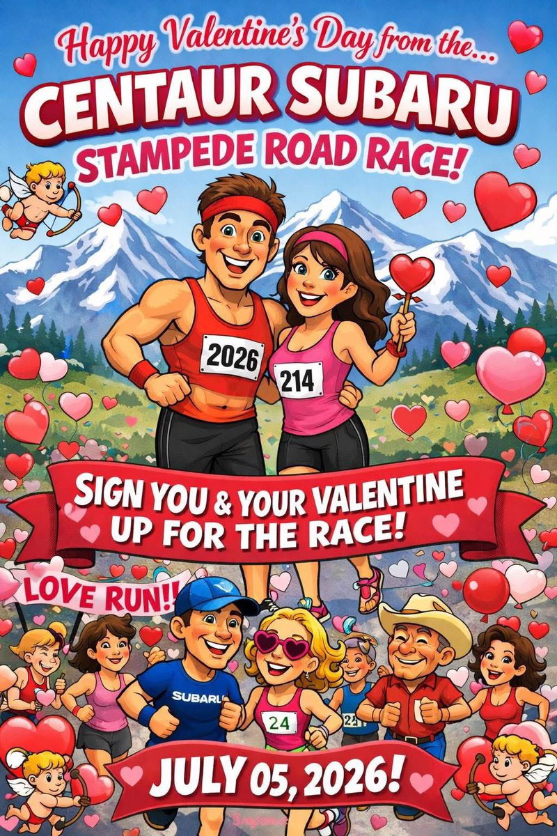 The <a href="/CentaurSubaru/">Centaur Subaru</a>  #StampedeRoadRace wishes you a Happy Valentine’s Day. Sign you and your Valentine up and come join the fun!

raceroster.com/events/2026/10…