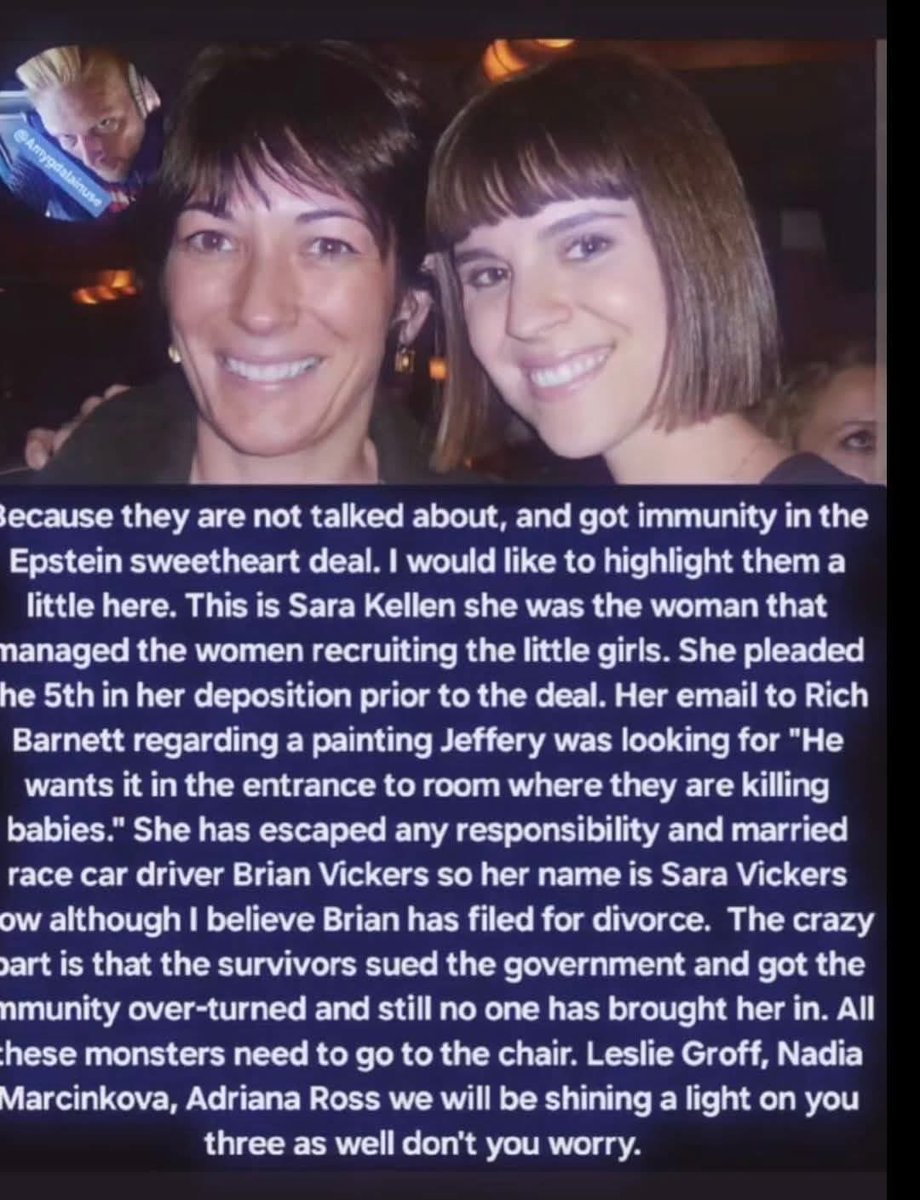 drkwarlord's tweet photo. #SaraKellen #SaraVickers #Epstein #Trump #Pedos #Pedophiles https://t.co/R8pmtgx4Rj