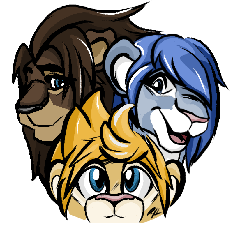 A lot more toony then I wanted, but still this was super fun to draw!! It's the Wayfinders!!! :3 #kingdomhearts #Lionking #FurryArt