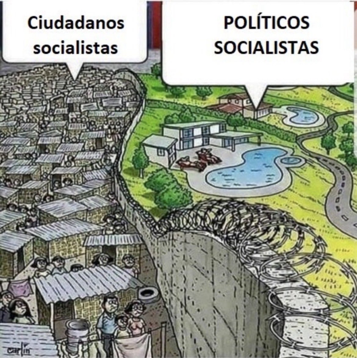 El socialismo solo saca de la pobreza a la élite gobernante que se enriquece a costa del pueblo.