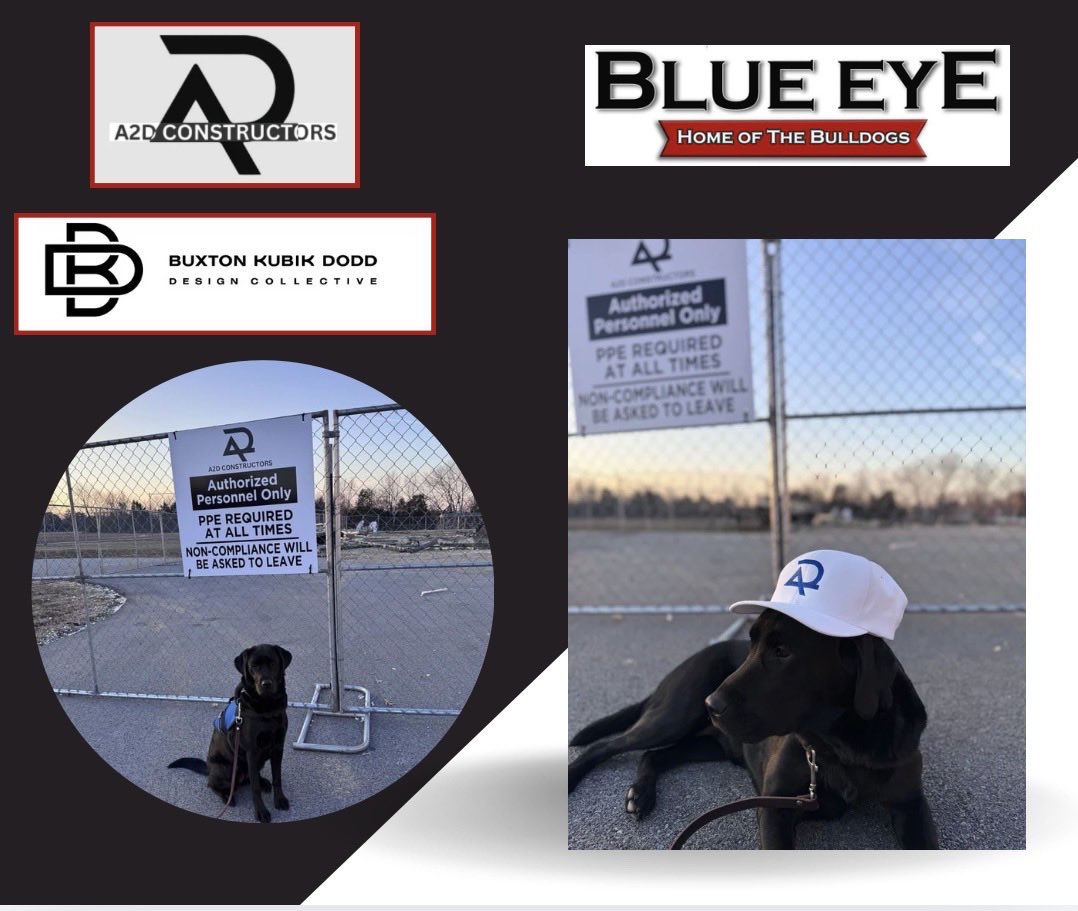 BlueEyeSchools's tweet photo. Our construction projects are moving forward and we are excited for a new Early Childhood Building and Ag Shop! Don’t worry, Cash is keeping a close eye on the work! 
@NathanHend39796 @buxtonkubikdodd https://t.co/3zqgc35OzW