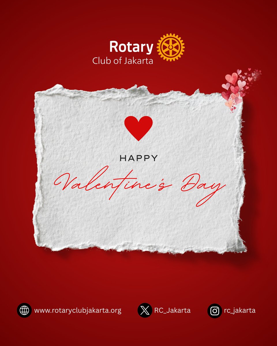 Happy Valentine's Day to our lovely friends around the world! 🥰❤️💐🕊️ Are you already send wishes on this special day to let you know how much you mean to your loved ones? #ValentinesDay #love #peace #rotary #rotaryclubofjakarta #rotaryd3410 #rotaryindonesia #Volunteer