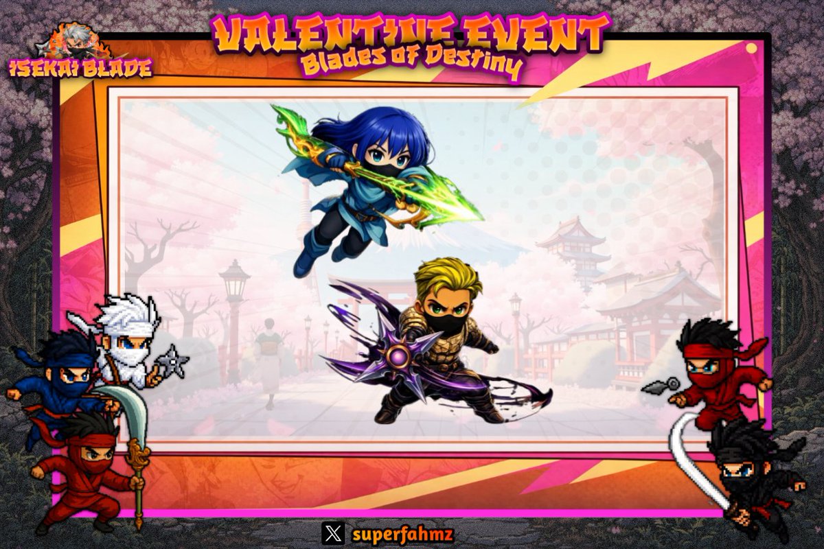 Happy Valentine's Day 💝

Today I joined Blades of Destiny - <a href="/isekaiblade/">Isekai Blade ⛩️</a> Valentine Event 👩‍❤️‍👨 with <a href="/Obettt04/">OBeET ⛩️</a>

⛩️ This isn't just an event, but a wedding within the Isekai Blade game. Ninja Couples must work together to complete in game and social media mission to win.