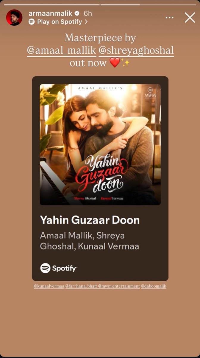 uarmyepiphany1's tweet photo. You are in a loving Amaal more competition and your rival is Armaan ! ✋🏻
Lil bro always pulls up for his big bro 🥺♥️

#ArmaanMalik #AmaalMallik #YahinGuzaarDoon @AmaalMallik @ArmaanMalik22 https://t.co/NBXwTUAspI