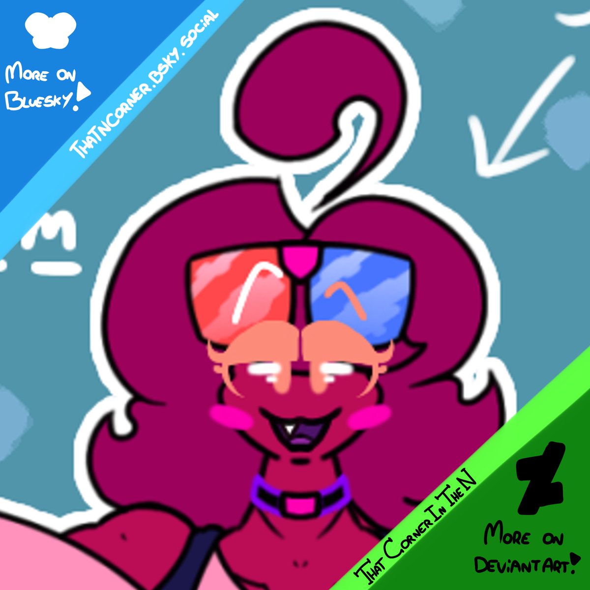 Cine's new ref! 🍿
My take on Minus Gf; the cinema lover; the beeg red women, has a new ref! Hope ya like her newer look! 😁

Full pic on 🦋 and DA!