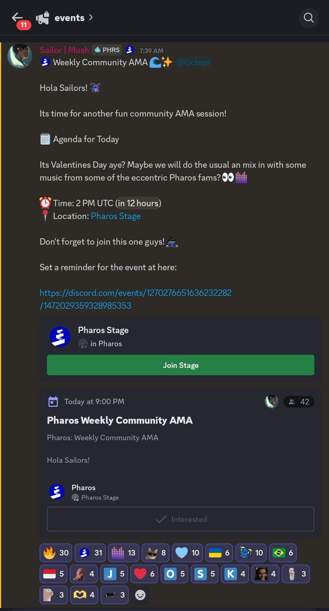 Gm Sailor🌊⚓
Set Reminder⚠️
AMA Fun Community
⏰When : Today at 2 PM UTC
🧭Location : Pharos Network discord group (Pharos Stage)
Come join and have fun with <a href="/pharos_network/">Pharos | Testnet Live</a> family🎊🥳🎉
#PharosNetwork #PharosRealFi