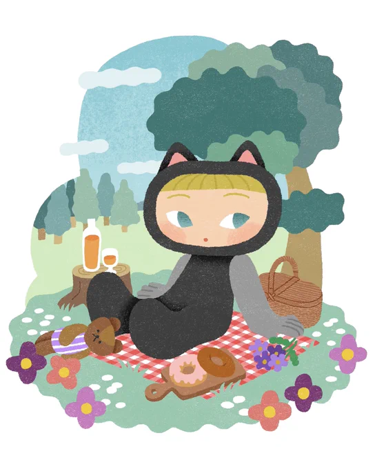 #私はこういう絵を描いています 最近はこんな感じ! どことなくミニチュア感を意識してます。