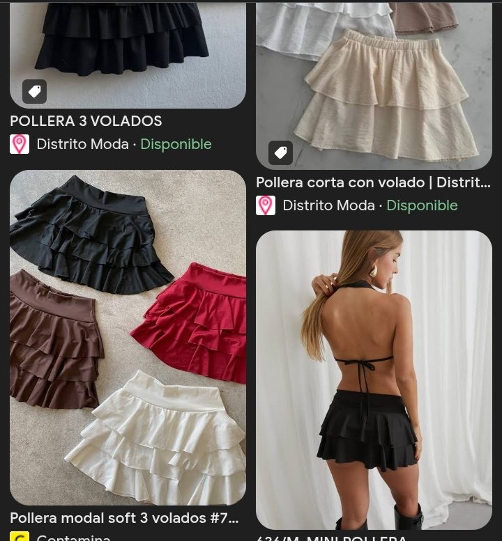 les tengo envidia sana a las chicas q usan este tipo de polleras con bolados xq les quedan re lindas y DELICADAS yo parezco una trola q bailaba en pasión de sábado...