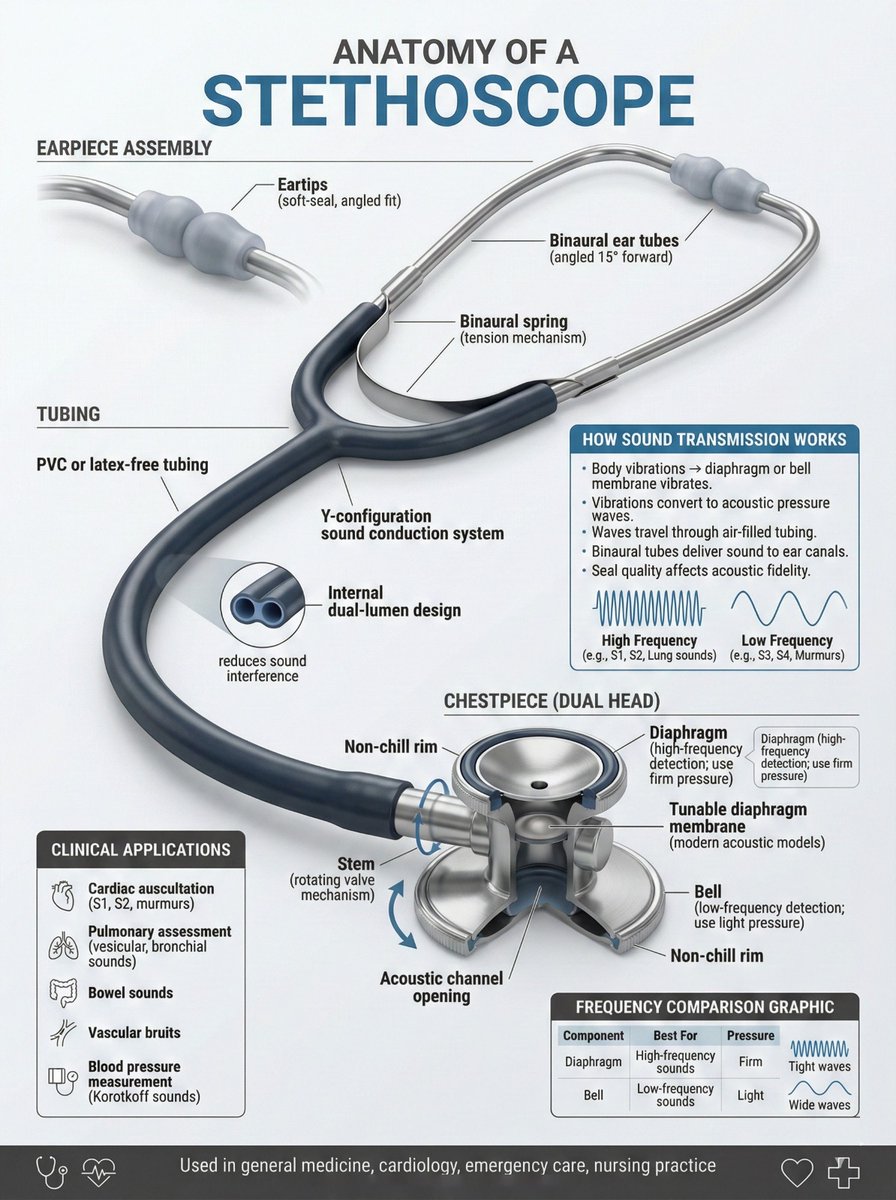 Parts of a stethoscope