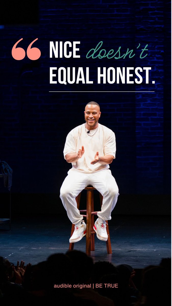DeVonFranklin's tweet photo. Being "nice" can sometimes feel safer than being honest. I talk openly about the unintended consequences of that in BE TRUE, my new audiobook exclusively on @audible_com.
Check it out here: https://t.co/7fdfWjHQAP
#DevonFranklin https://t.co/2h1S3woUPR