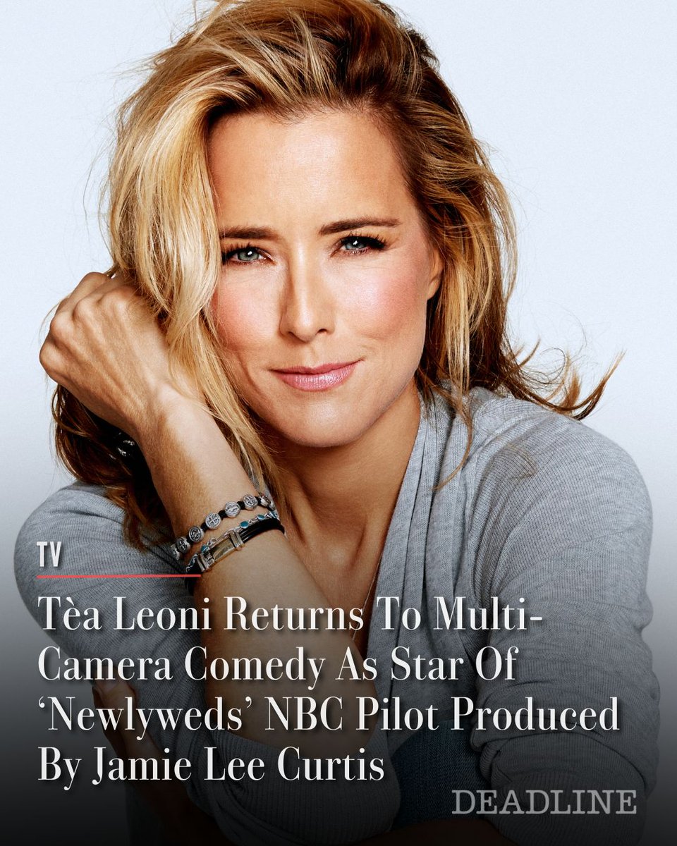 DEADLINE's tweet photo. EXCLUSIVE: Tèa Leoni is returning to broadcast — and multi-camera comedy — with a starring role in NBC‘s pilot 'Newlyweds'. Landing Leoni, who had multiple pilot offers, firmed up 'Newlyweds' green light, which had been cast-contingent, clearing the project for production.

Written by Gail Lerner, 'Newlyweds' is a later-in-life love story about a free-spirited woman, Jeanie (Leoni), and a buttoned-up professor who marry impetuously after a whirlwind courtship.

Read more here: https://t.co/144fThwmuq