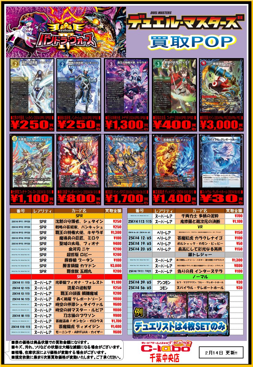 デュエマ 買取情報】 デュエルマスターズより パンドラ・ウォーズ 買取