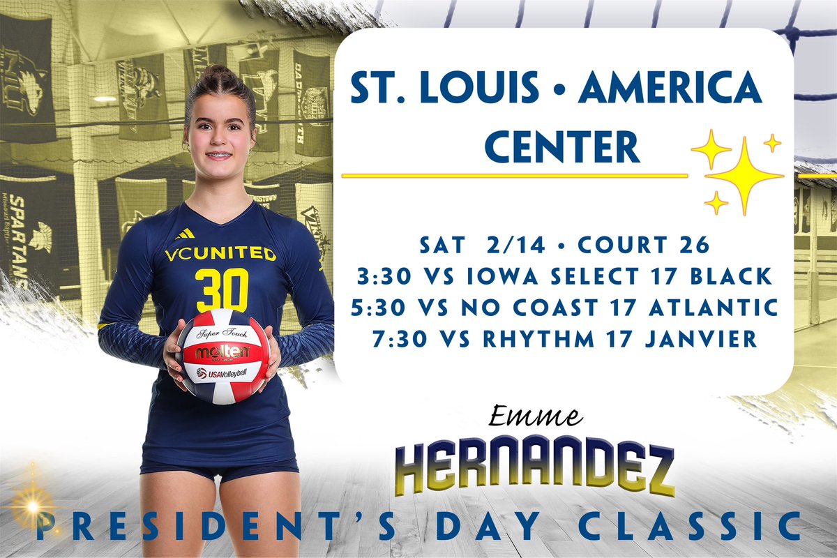 Emme_Hern4's tweet photo. Come watch my team and I at the President’s Day Classic in St. Louis! https://t.co/t7Z0nclIko