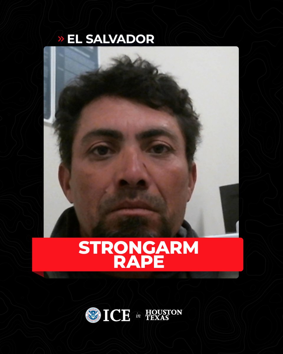—STRONGARM RAPE
—SEXUAL ASSAULT
—ILLEGAL REENTRY

Twice-deported Numan Osmin Castro, a criminal illegal alien from El Salvador, was arrested by ICE <a href="/EROHouston/">ICE Houston</a> officers and will remain in custody pending deportation.
