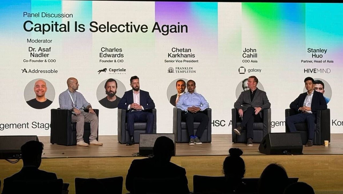 addressableid's tweet photo. Just wrapped Consensus Hong Kong 🇭🇰

The room felt different this year.

Less retail hype. Fewer flashy booths and speculative projects. More banks, financial institutions, and public sector players. @HSBC, HTX, @newsgovhk and more.

The center of gravity is shifting.
Crypto is maturing and merging with traditional finance.

What stood out:

→ Compliance was THE conversation, not a side topic: On stage with
@galaxyhq, @FTI_Global, @caprioleio and @HivemindCap. Institutional crypto demands serious infrastructure.

→ Strong interest from neobanks and wealth platforms targeting crypto HNWIs.

→ Addressable’s brand awareness keeps compounding.

The market is evolving. Less noise, more substance.

And we're positioned exactly where it's heading.

Next Stop → @EthereumDenver