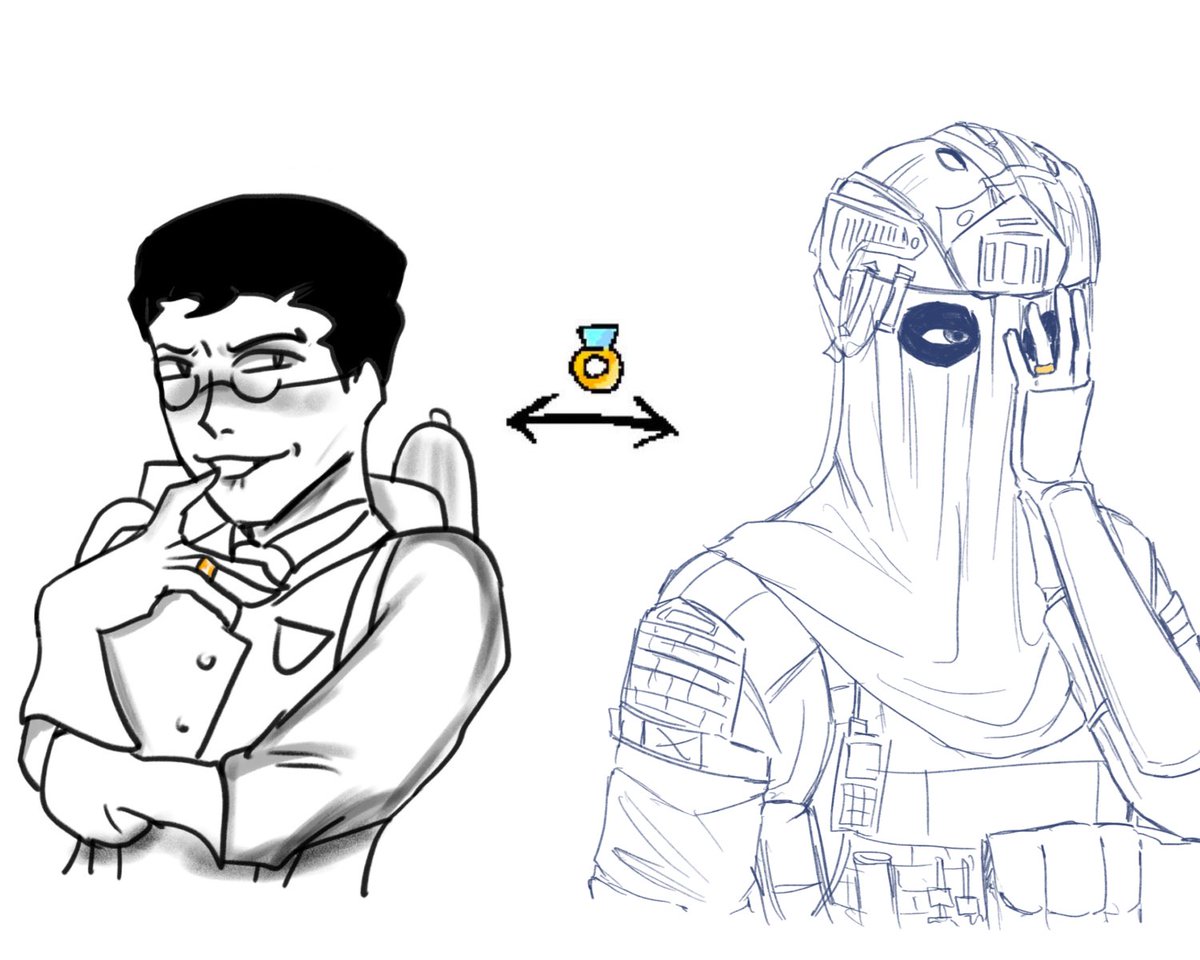 SaruJonnes's tweet photo. What the freak
With @tacoshellc 

(Medic TF2 - taco)
(König - me)

#artmoots #collab https://t.co/up8rQ9xPAj