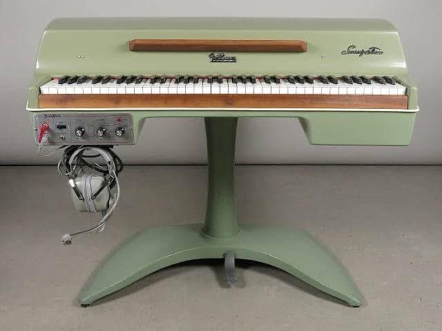 1969 Fender Rhodes Student Piano in Avocado Green.