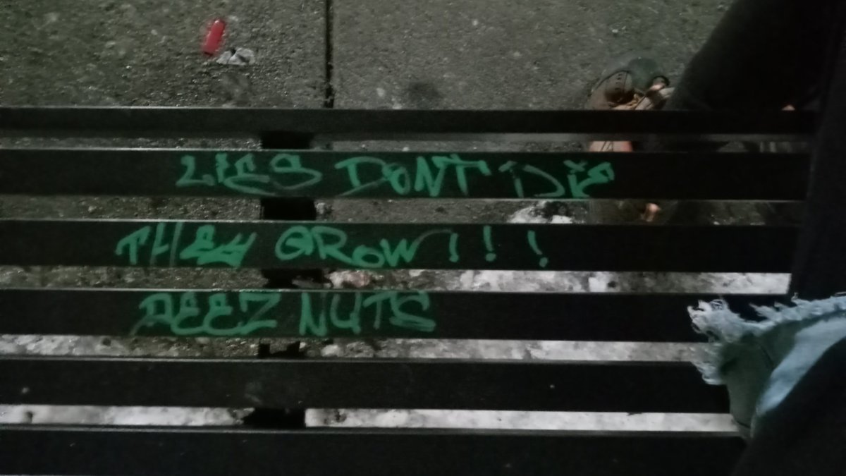 This bench graffiti has a special place in my heart