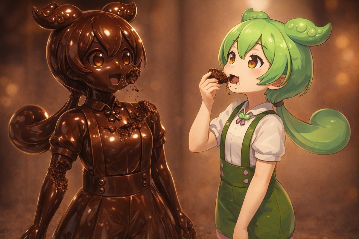 #ずんだもん 
バレンタインにはチョコ！