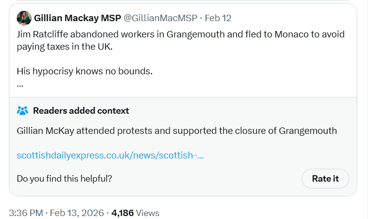 🚨Imagine being co leader of Scottish Greens, calling out someone for "abandoning" workers at an oil refinery and get a community note reminding you that you protested to have it CLOSED

LOL