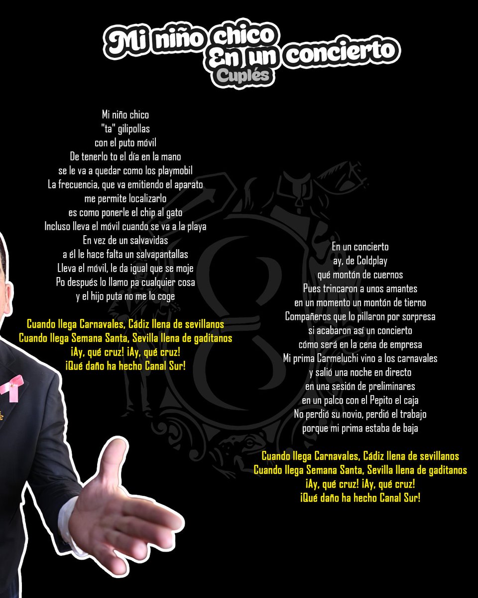 Acabaron nuestras últimas saetas en el Gran Teatro Falla y ya solo queda rezar a la Divina Babucha para que Dios Momo reparta suerte.

¡Os dejamos las letras de la Gran Final!