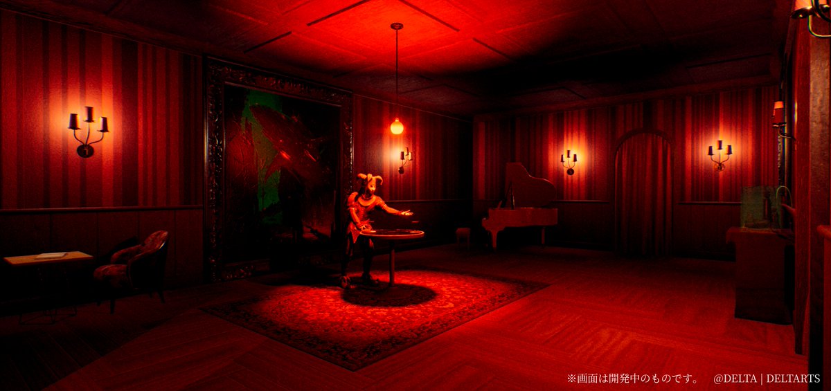 洋風の夜街を舞台としたセミオープンワールドの
 #ホラーゲーム を開発中です！

街には様々なエリア、施設があります。
夜道に潜む殺人ピエロとの遭遇、新たな出会いや発見、
シームレスに広がるマップを自由に歩き、家路を辿りましょう。
#スーパーゲ制デー #screenshotsaturday #indiedev