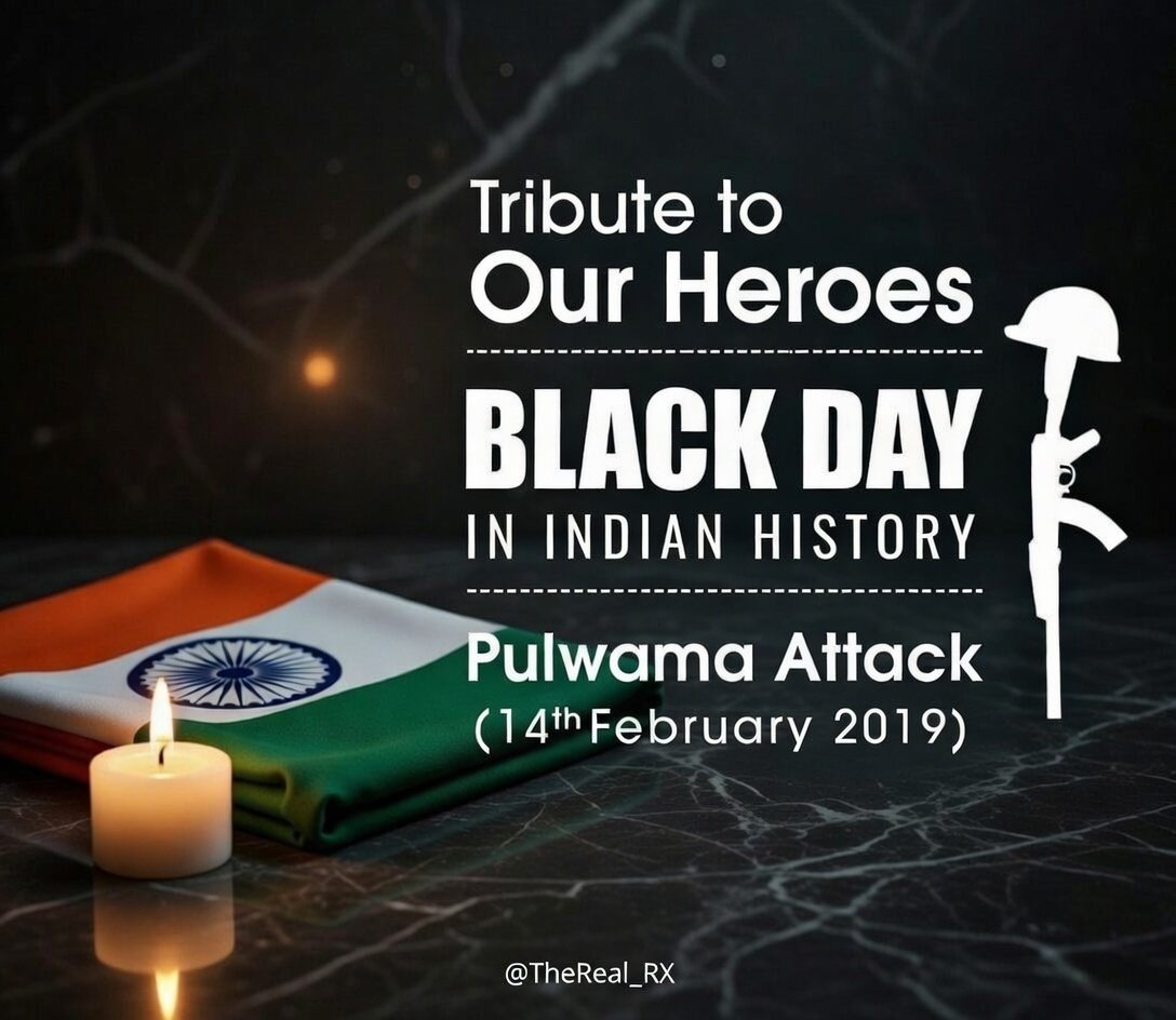 Remembering our brave souls🕯️
#PulwamaAttack #Blackday