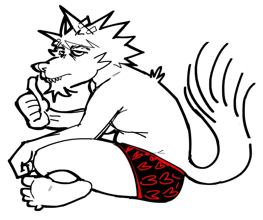 redraw because he looked very stickerable
