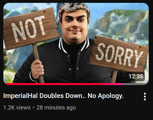 MuteXShadow's tweet photo. I've watched both of @ZeusOfAimAssist videos and honestly, this is pretty sad. I was never big in the Esports of Apex since they made Bang meta. But I looked up to @ImperialHal. But after this, it's so weird. Knowing you have such a big following and not caring?#ApologizeToFvlse https://t.co/IPuYsHaHT9