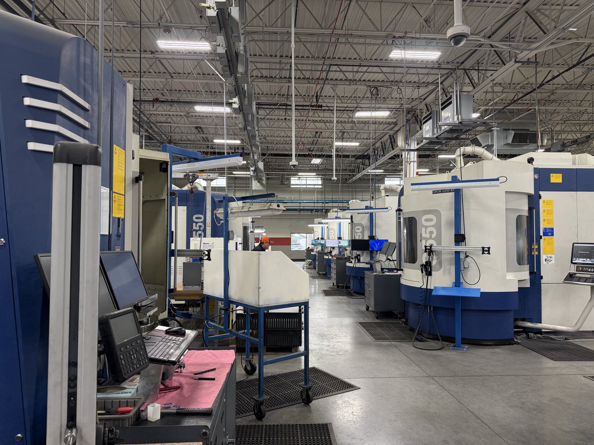 PMTMidwest's tweet image. Who else is running a GROB army like this? 😎 Our latest happy customer is absolutely crushing it with multiple G550 5-axis machines. Top-tier precision, zero compromises. Tag a shop that needs this setup! 💪 #GrobMachines #PrecisionEngineering #Machining
