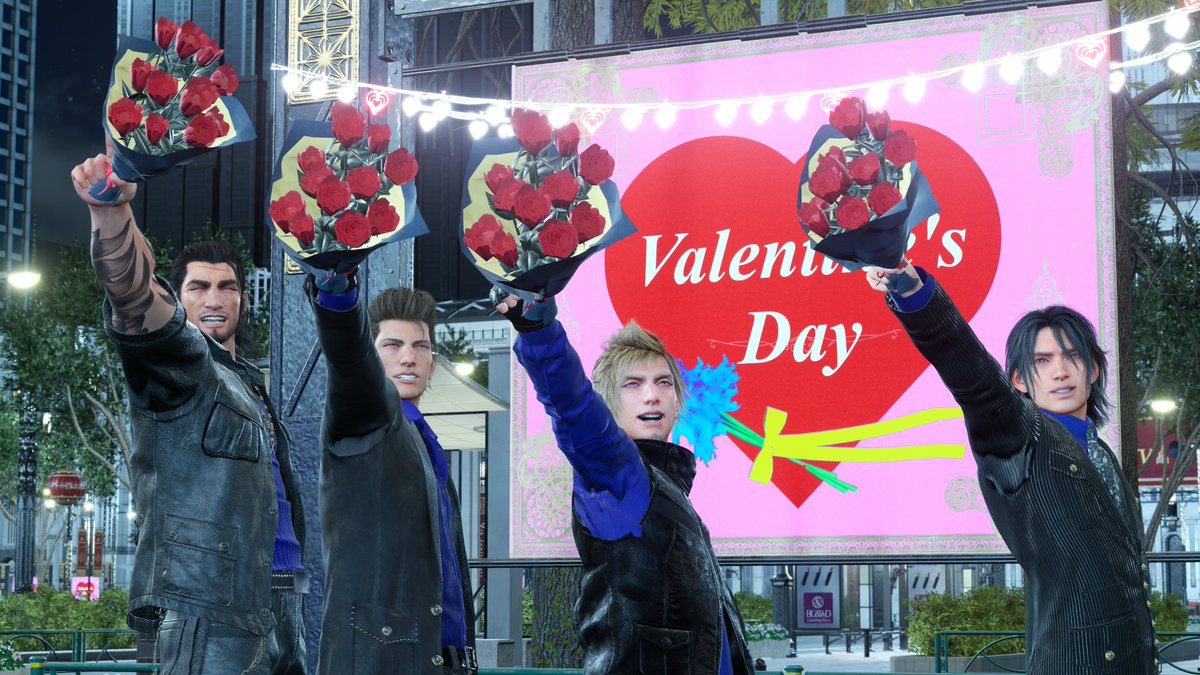 バレンタイン、夜バージョン。

ハートのオーナメントは元はイルミネーションなので光らせる為に夜にしたけど、光り過ぎて形がほぼ分からない(笑)

ポーズはクルーザーの指差しポーズです。

#FF15 #FFXVWindowsEdition #FF15MOD