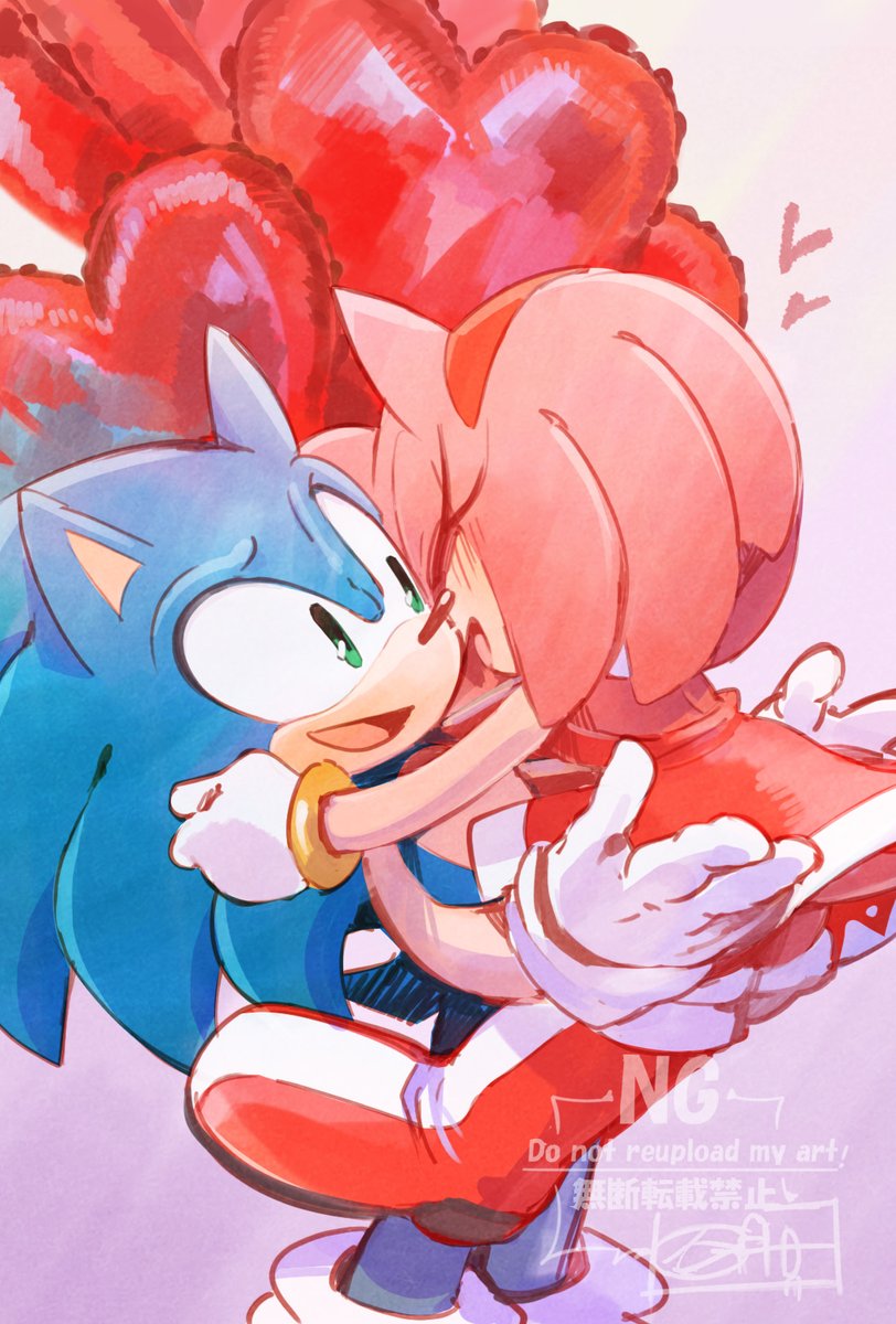 shaodw22's tweet photo. ソニック＆エミー💕　
Happy Valentine's Day🍫 https://t.co/5enVngHARY