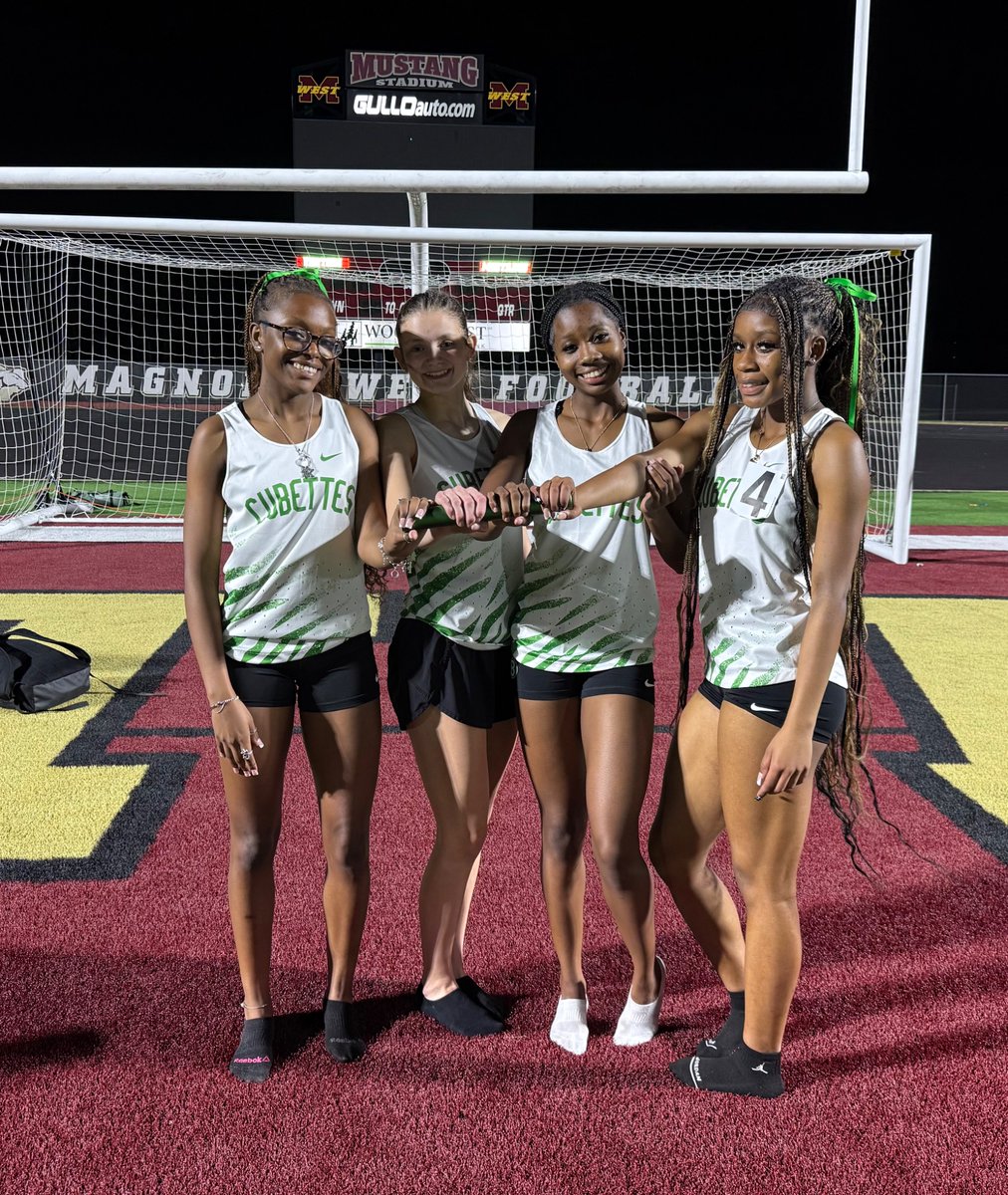 Brenham_TF's tweet photo. Cubettes 4x400 Meter Relay competing at The Magnolia Relays! #CubSpeed https://t.co/V0tqFT0YOH