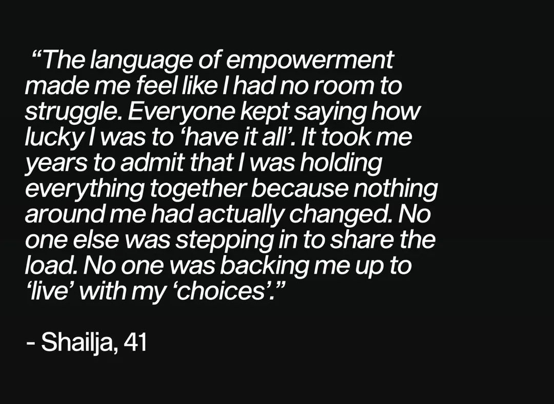 "The modern empowered woman is tired."

Tired from what exactly?

You said you don't need providers.
You said you don't need protection.
You said traditional roles were oppression.

Now suddenly responsibility is oppression?

You wanted equality in opportunity... but not equality
