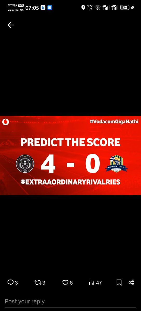 Iamsika's tweet photo. @orlandopirates @Vodacom https://t.co/sbanBbQgwT