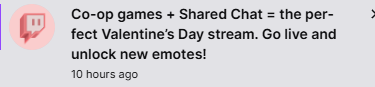 mencari vtuber/streamer yang mau mabar di twitch dan stream bareng biar dapet emoji special valentine