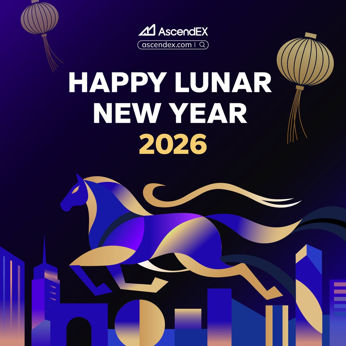 AscendEX_'s tweet photo. Happy Lunar New Year🏇

Wishing you a year where your dreams come true and your wealth grows as fast as a galloping horse https://t.co/dC3sZDVh16