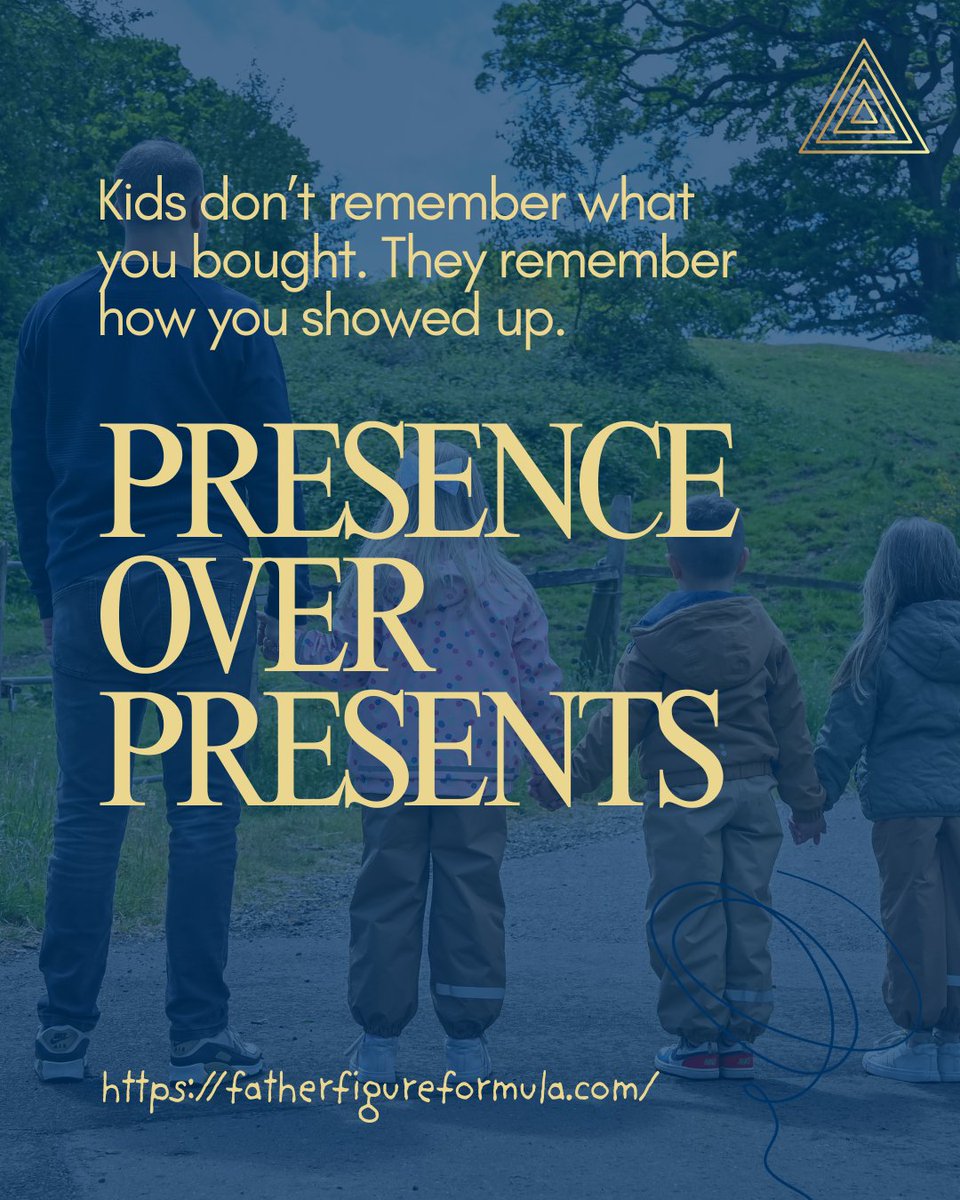 FatherFFormula's tweet image. Your kids are watching how you handle stress.
 How you show up.
 How you repair when you mess up.
Presence &amp;gt; presents.
 Repair &amp;gt; perfection.
 Moments &amp;gt; money.
This is the Dad Blueprint.
 Save this, Dad. 👣💛

#FatherFigureFormula #DadLife #PresentDad #IntentionalFather #ModernDad
